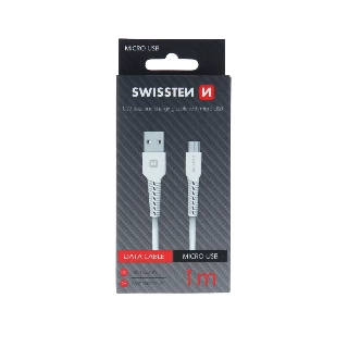 Swissten kabl USB/Micro USB 1,0m bela