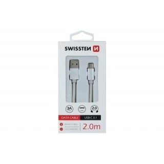 Swissten kabl USB/Type C 2,0m siva