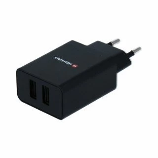 Swissten punjač 2x USB 2,1A crna