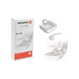 Swissten Bluetooth slušalice FLYPODS bela