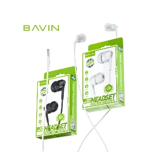 BAVIN slušalice 3,5mm 1,2m crna