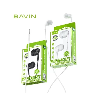 BAVIN slušalice 3,5mm 1,2m bela