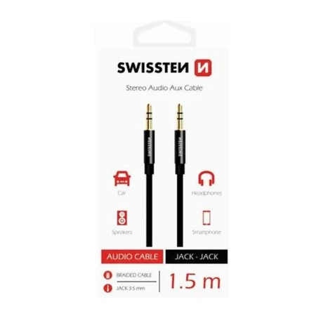 Swissten Audio kabl 3,5mm crna