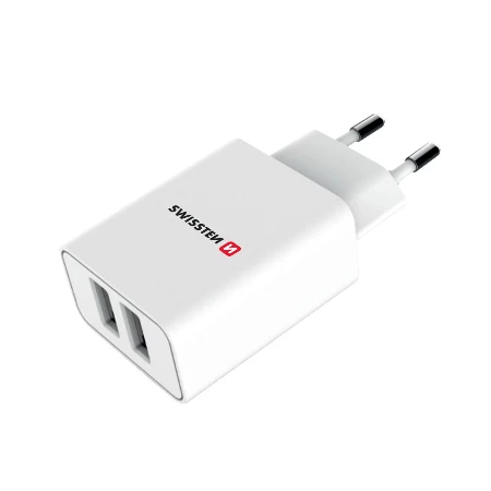 Swissten punjač  Eco Pack 2x USB 2,1A  bela