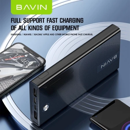 BAVIN Power Bank 10000mAh crna