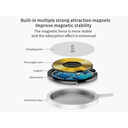 Bavin bežični punjač 15W Magnetic