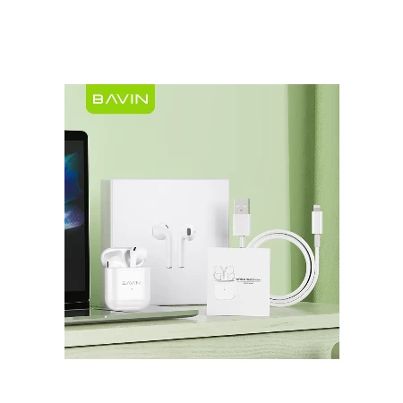 Bavin slušalice AirPods + kabl lightning bela