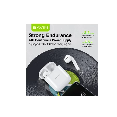 Bavin slušalice AirPods + kabl lightning bela