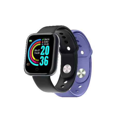 Celly smart band Trainerbeat 1.44" crna + ljubičasta narukvica