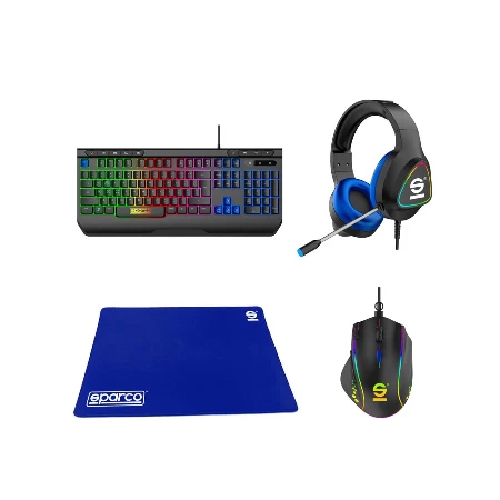 Celly Sparco game kit position 4 in 1 tastatura, miš, slušalice, podloga crna