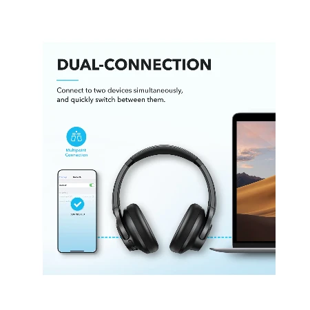 Anker Soundcore slušalice Q20i + kabl type-A na type-C + AUX kabl crna