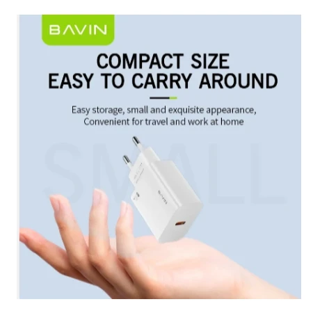 Bavin punjač 20W USB-C + kabl Lightning bela