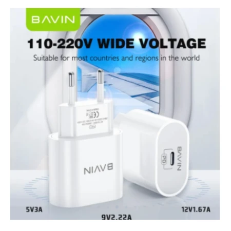 Bavin punjač 20W USB-C bela