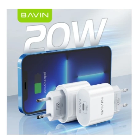 Bavin punjač 20W USB-C + kabl Lightning 30W bela