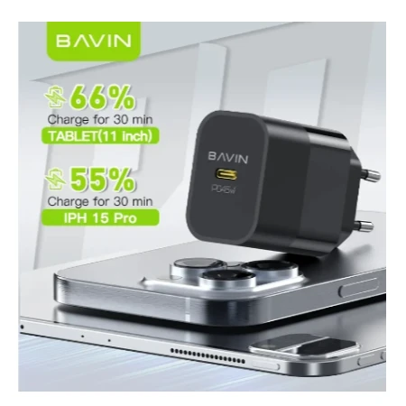 Bavin punjač  GaN 45W-PD USB-C crna