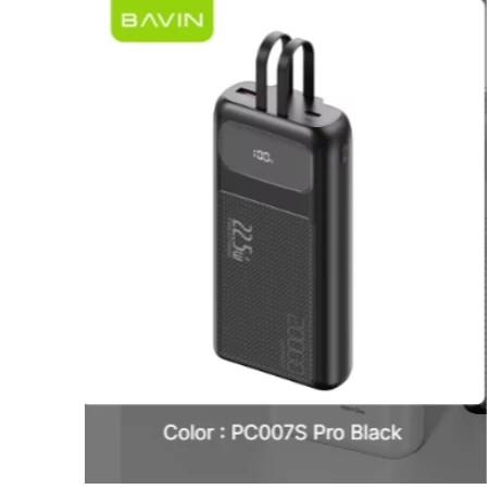 Bavin Power bank 20000mAh 22,5W  Type C & Ligtning  kabl - PC007S PRO