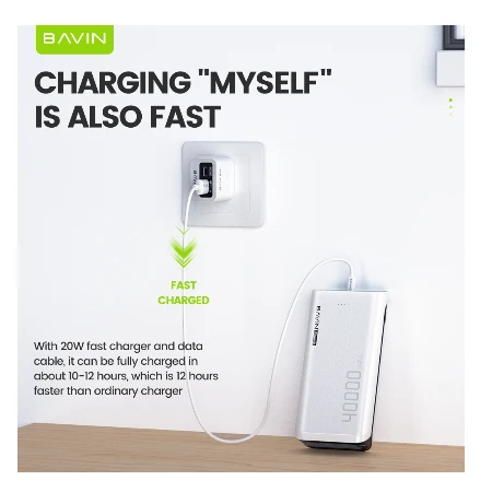 Bavin Power bank 40000mAh bela