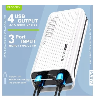 Bavin Power bank 40000mAh bela