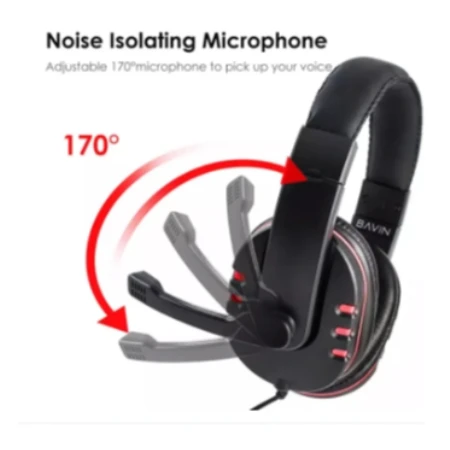 Bavin Gaming slušalice sa mikrofonom 3,5mm 1,8m crna - BH-28