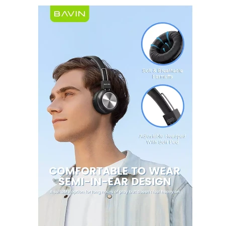 Bavin Wireless slušalice crna