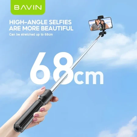 Bavin wireless selfi tripod štap crna